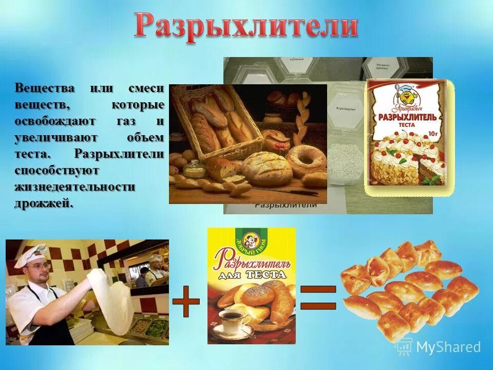 виды разрыхлителей теста