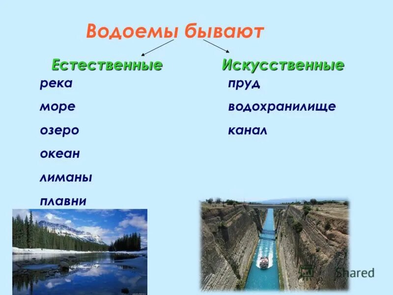 Различие рек и озер. Природные и искусственные водоемы. Искусственные водоёмы названия. Естественные и исксственные водоёмы. Естественные и искуственные водоёмы.