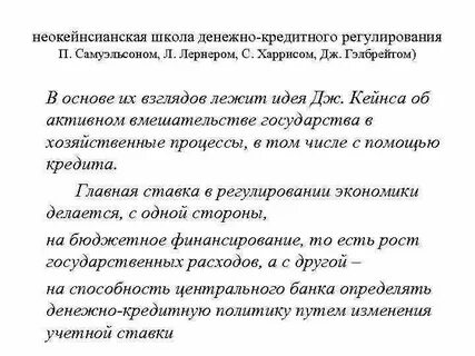 Денежно кредитное регулирование организация