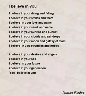 Believe me text