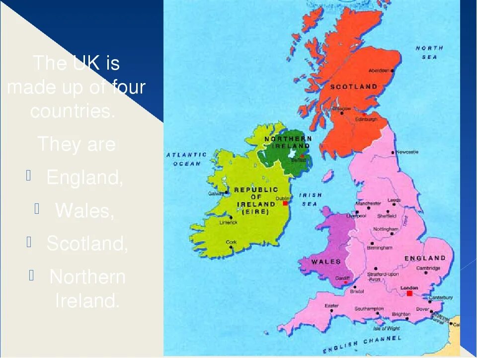 Англия страна часть великобритании и северной ирландии. Политическая карта Великобритании. Карта королевства Великобритании. Карта Ирландии и Великобритании. Соединенное королевство Великобритании и Северной Ирландии карта.