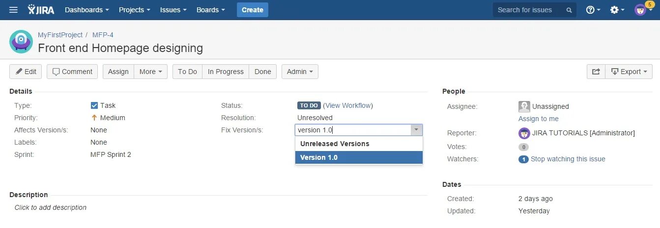 Create versions