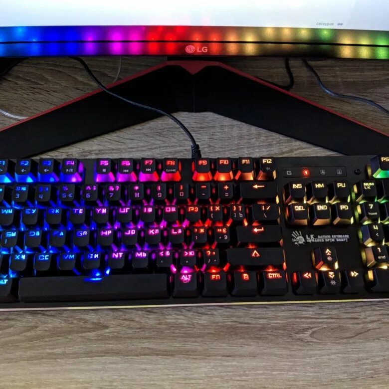 Lk gaming keyboard infrared optic shaft