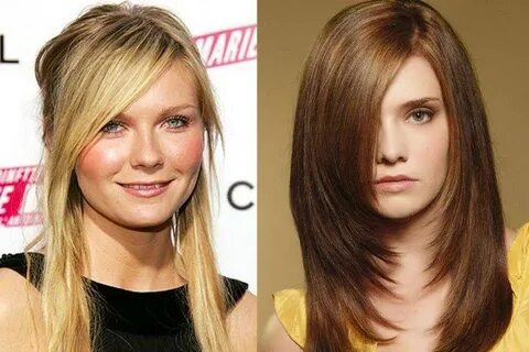 прическа лесенка на длинные волосы с челкой