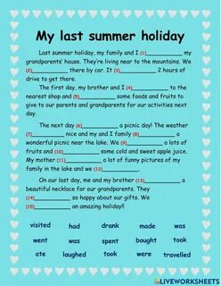 When was you last holiday
