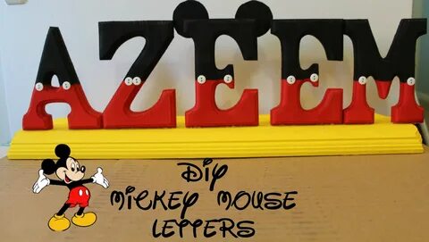 DIY- Mickey Mouse Letters.