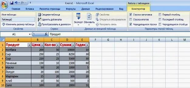 Как изменить таблицу