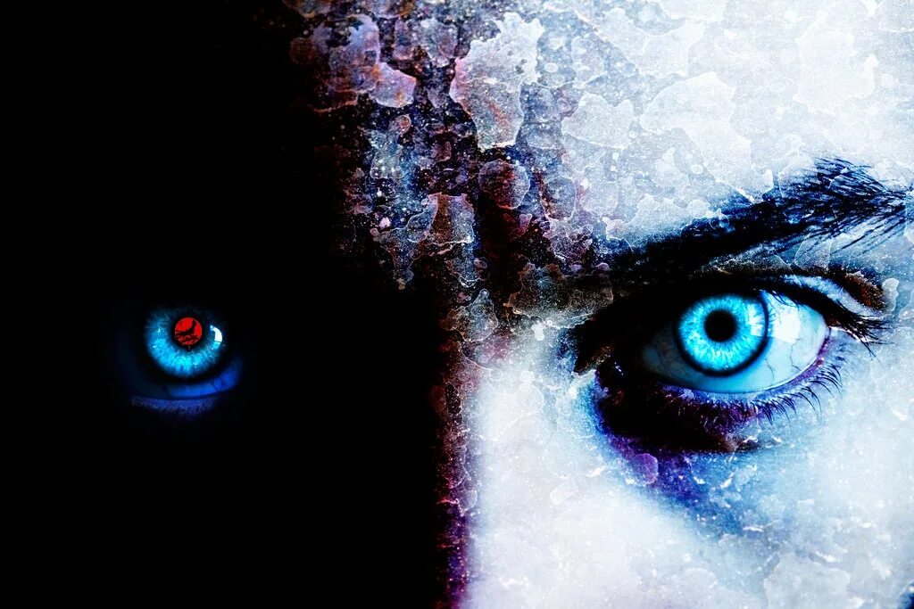 Ледяные глаза. Голубые глаза. Ледяной взгляд. Синие глаза.