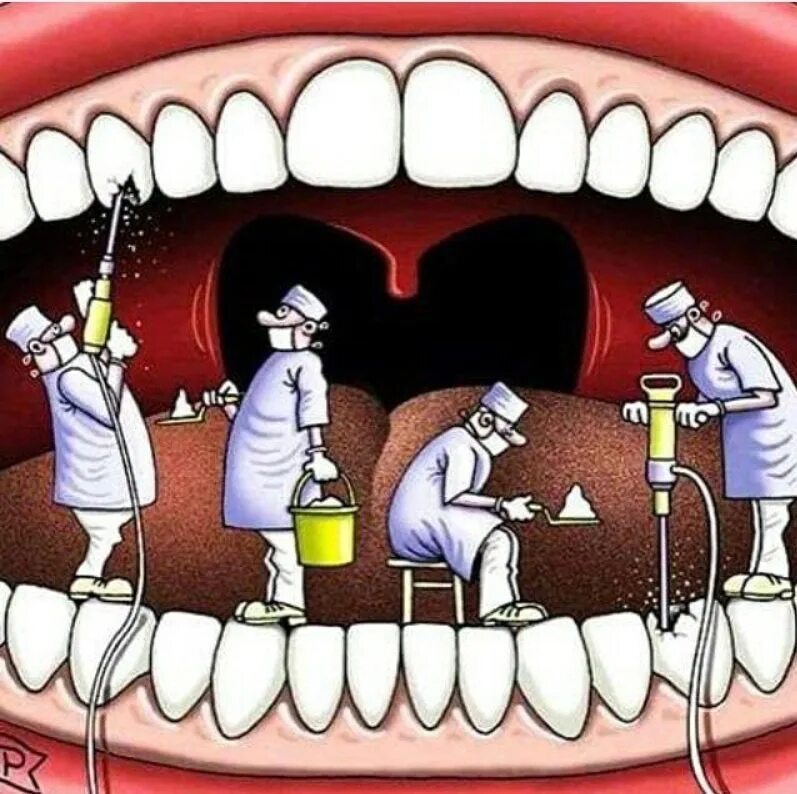 Зубной дозор. Веселый зуб. Карикатуры стоматологические. Стоматология юмор.