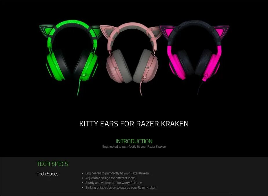 Накладки для наушников Kitty Ears for Razer Kraken - Quartz rc21-01140300-w3m1. Наушники Razer Kitty Edition. Razer Kitty Ears for Kraken (Quartz). Наушники Razer Kraken Kitty. Razer kitty quartz