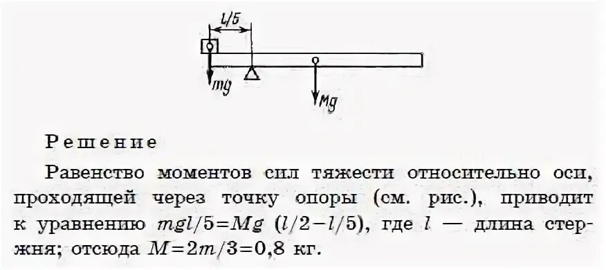 Стержень с грузами на концах