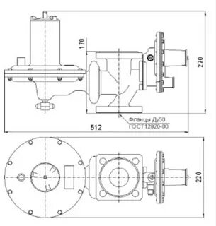 Регулятор давления газа схема