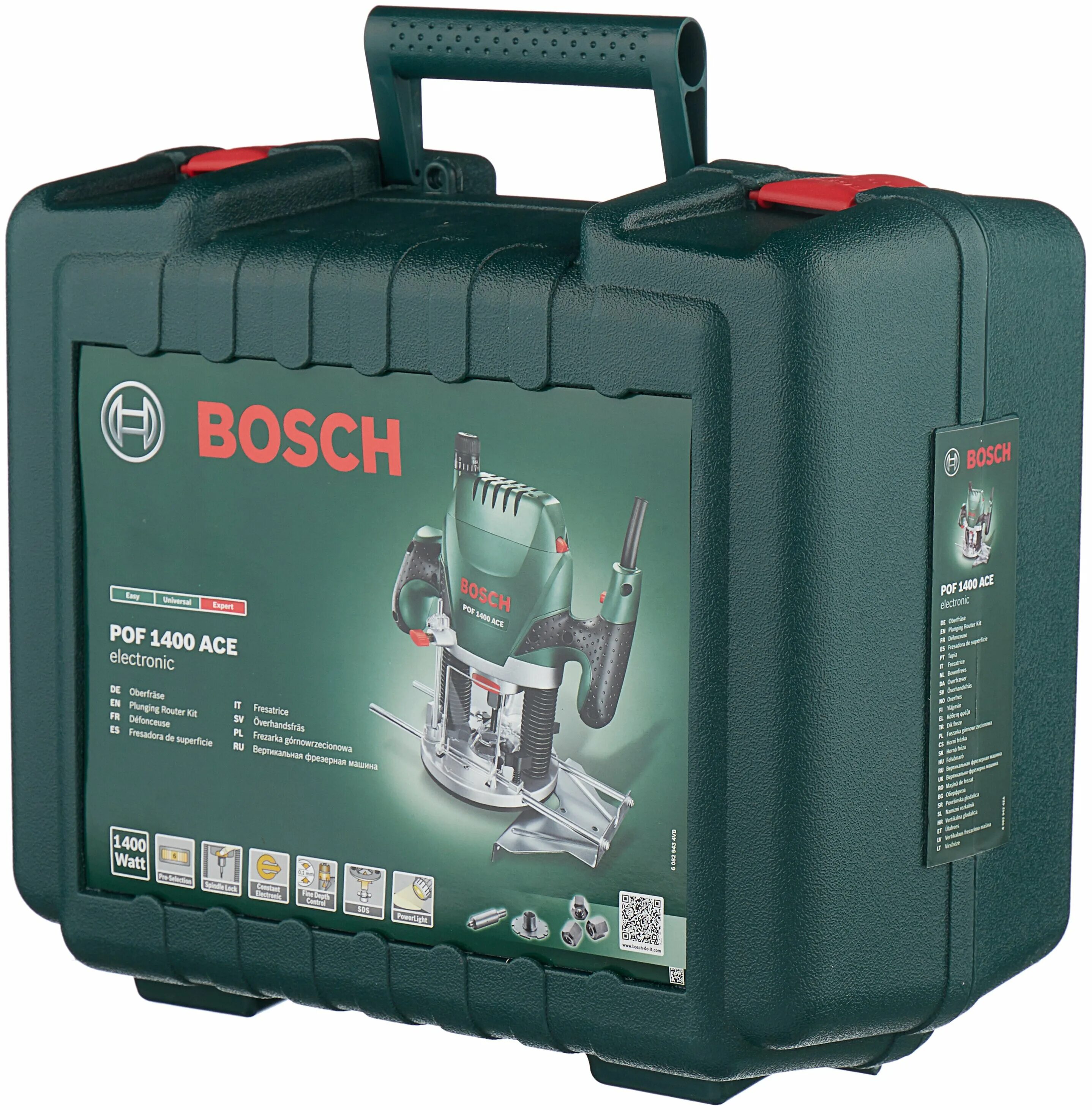 Bosch купить нижний новгород. Фрезер Bosch POF 1400 Ace. Вертикальный фрезер Bosch POF 1400 Ace 060326c820, 1400 Вт. Кейс для фрезера Bosch POF 1200 AE. Кейс для Bosch POF 1400.