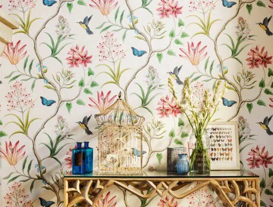 Обои с рисунком для стен фото Painted flowers * Wall Murals Nature Living room Contemporary * Pixers ® *