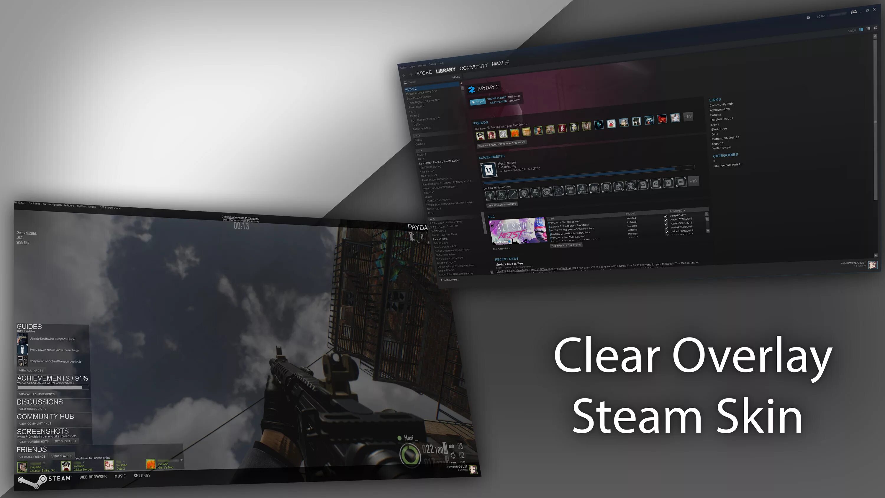 Оверлей в стиме. Оверлей стим. steam skins. новый оверлей стима. включить оверлей стим.