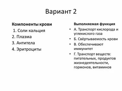 Выполняют функцию транспорта кислорода клеткам организма