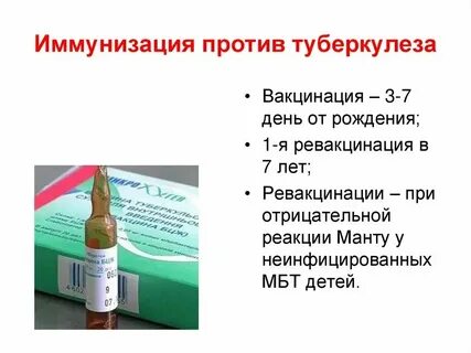 Вакцинацию против туберкулеза проводит
