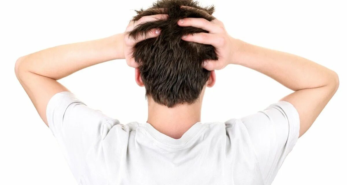 Сзади за волосы девушку. Растяжка шеи. Мужское облысение. Человек касается лица. Рука лицо.