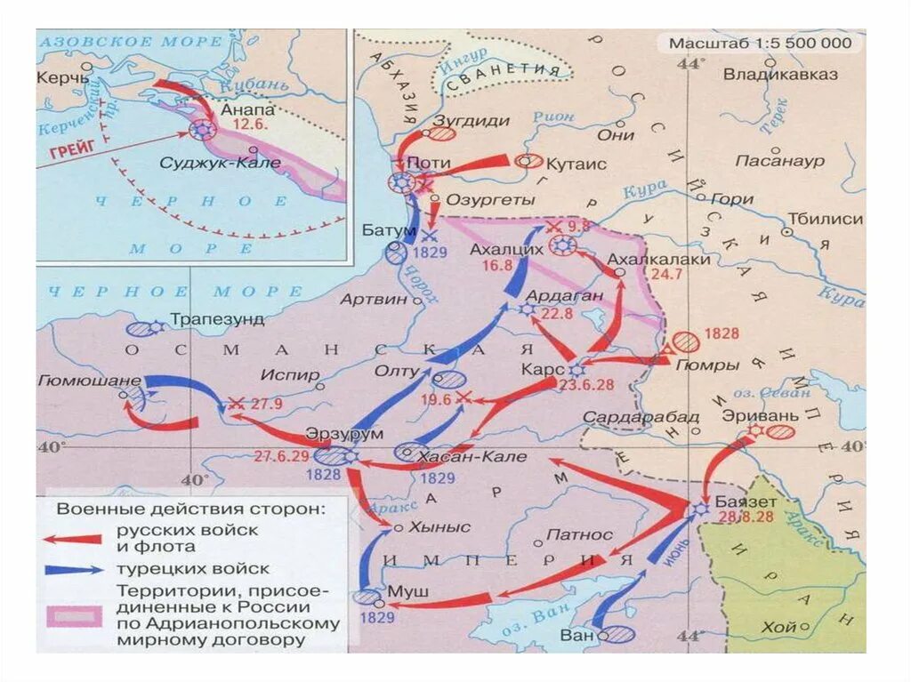 Стамбульский мирный договор. Итоги русско-турецкой войны 1828-1829 карта.