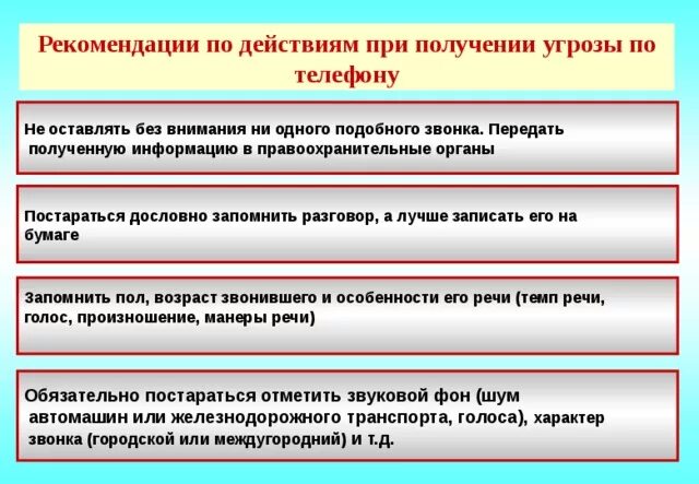 Предпринять необходимые действия. Действия при угрозе по телефону. При получении угрозы по телефону. Действия при получении угрозы по телефону. Алгоритм действий при угрозе по телефону.