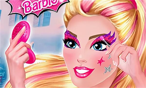 Игр барби макияж. Игра макияж барби. покажи косметику от барби супер принцессы.
