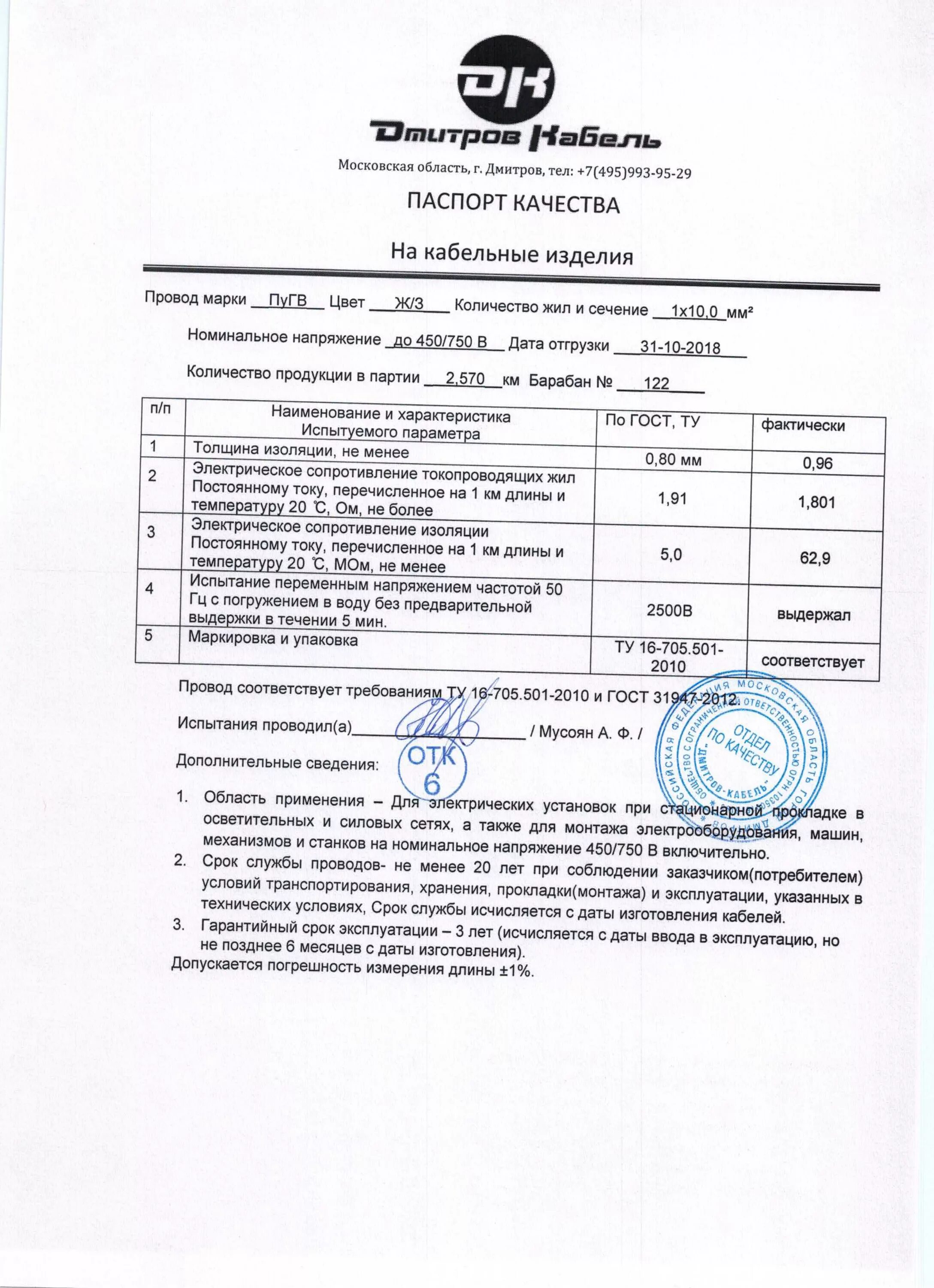 Пугв сертификат соответствия. Сертификат на кабель пугв 1х16.