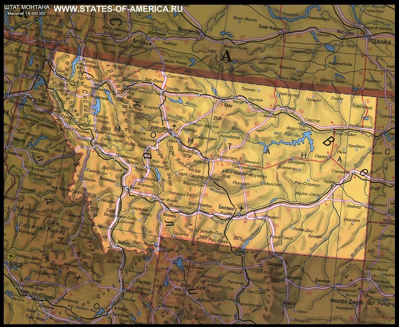Штат Монтана подробная карта. Монтана на карте США. Штат Монтана на карте Америки. Штат монтана на карте