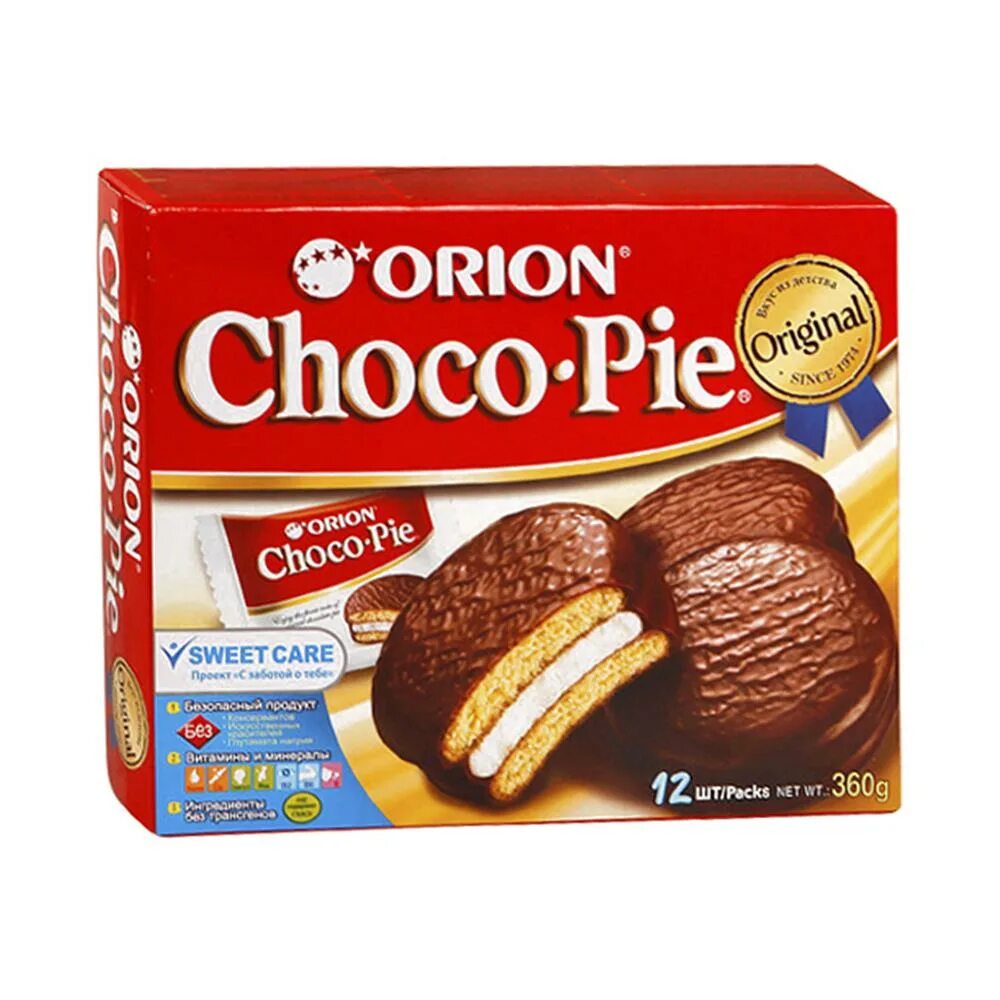 Печенье Орион Чоко Пай 30г 12шт. Чокопай 12 шт. Choco pie (Orion) печенье-сэндвич. Чокопай Лотте 12шт.