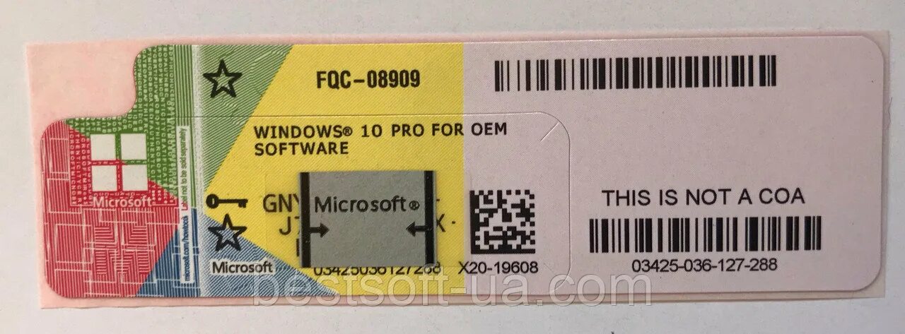 1 24 2019. FQC-08909 наклейка. Лицензионная наклейка. COA OEM наклейка. Наклейка Microsoft.