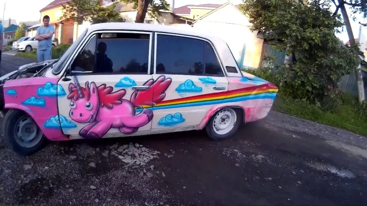 Граффити на ваз. Граффити ваз. Авто. Аэрография на классику. Граффити на авто.