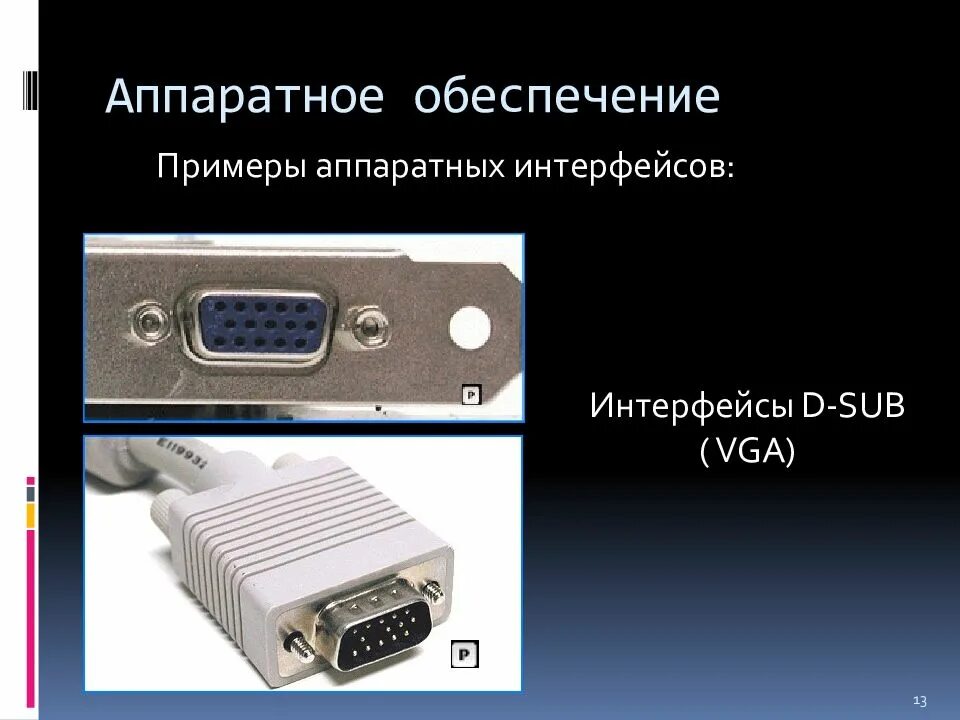 Видов аппаратных интерфейсов