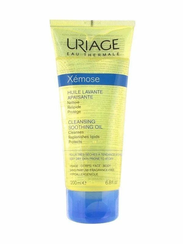 Uriage очищающее масло. Uriage Xemose масло 200мл. Uriage Xemose масло для душа. Uriage Xemose Oil Cleansing. Масло для душа Uriage Xemose huile nettoyante apaisante.