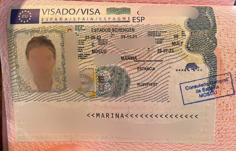 Виза в испанию в санкт петербурге 2025. Виза в испанию.