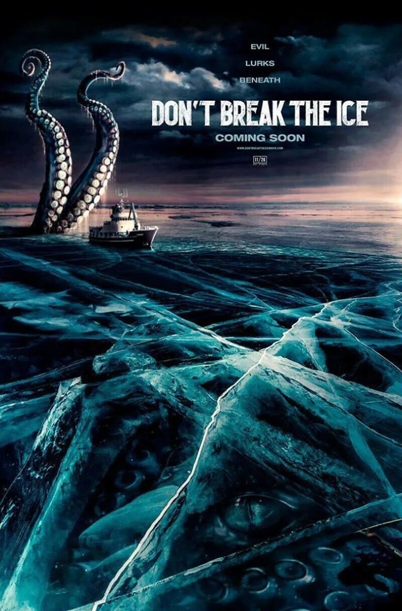 Лед Постер. Don't Break Ice Horror. Dont break