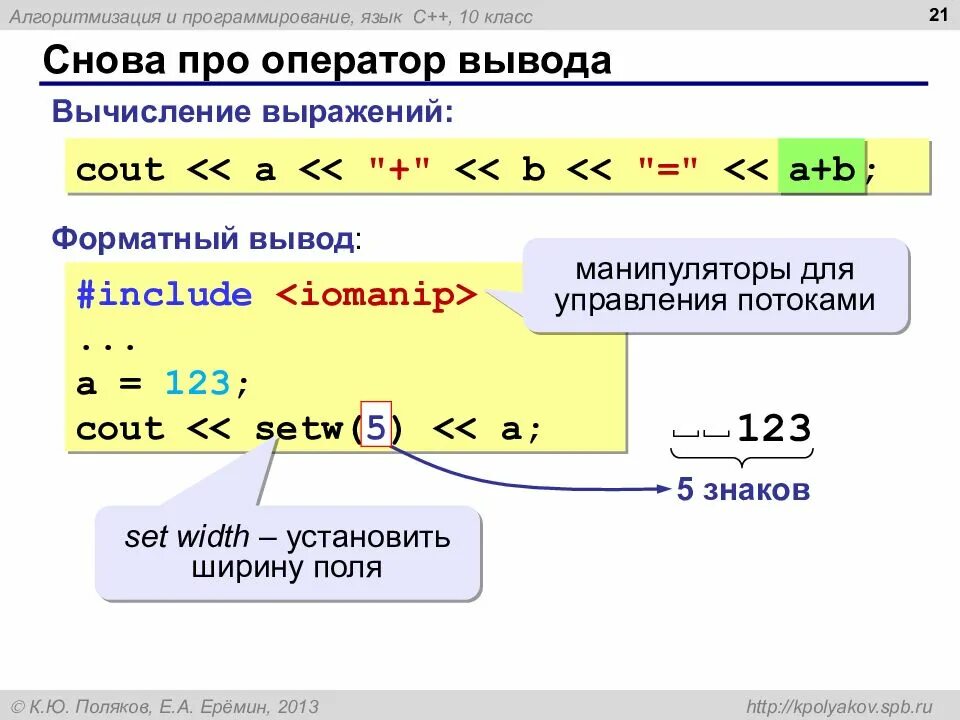 Форматирование в c