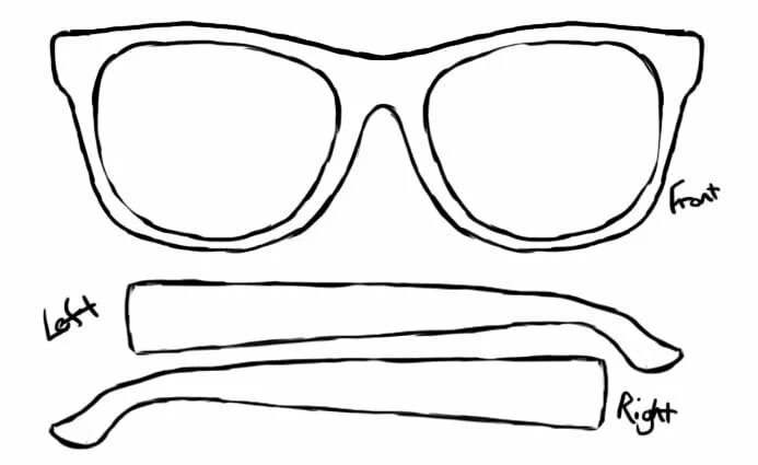 макет очков. очки трафарет для 3d ручки. трафареты для 3d ручки. очки трафарет. трафарет очков для 3д ручки.