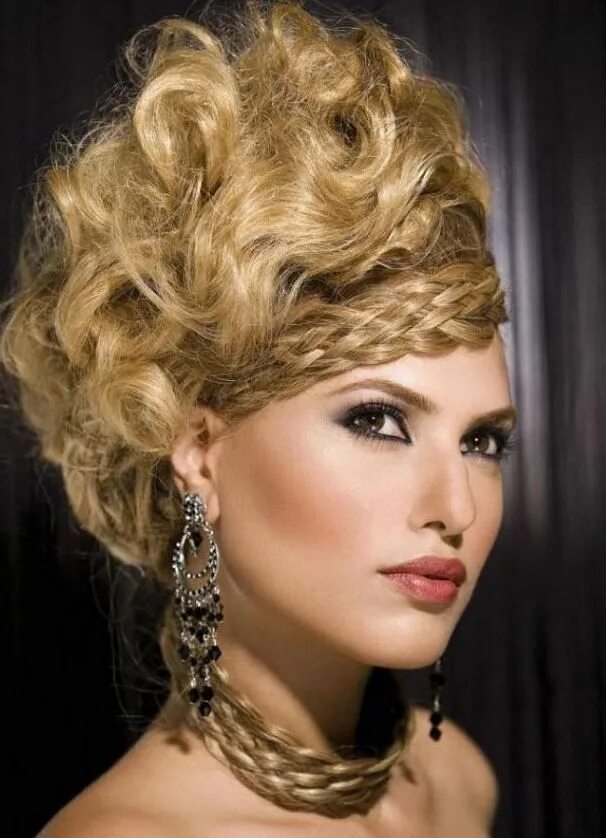 Curly prom bridal hairstyle for long hair tutorial - YouTube