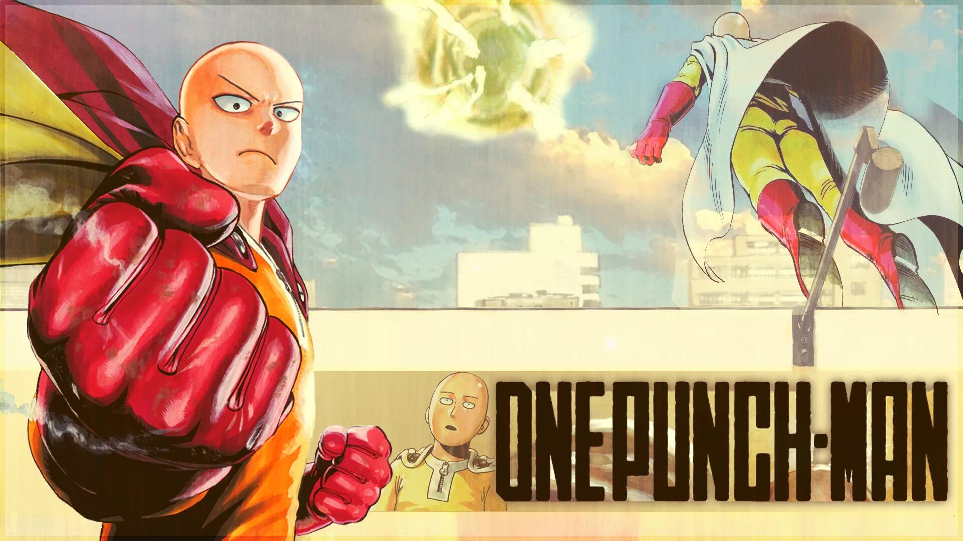 One punch man opening. Ванпанчмен плакат. Ванпанчмен обложка. Сайтама обложка.