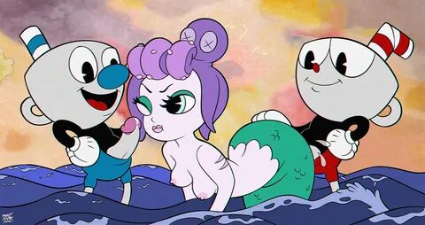 cala maria, cuphead, mugman, cuphead (game), straight, video games.