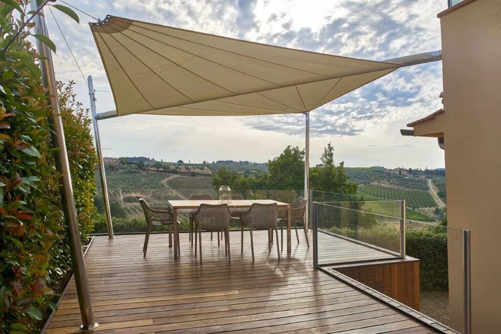 Below sunshade