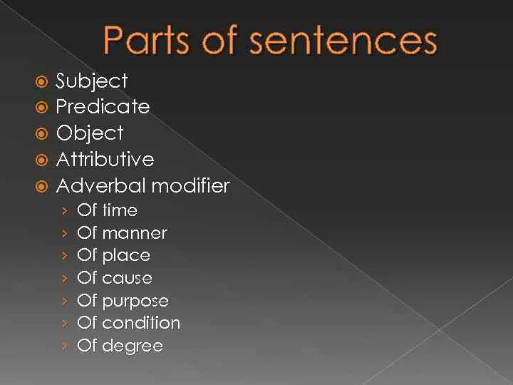 Subject Predicate object. Subject object Predicate attribute. Part of the Predicate в английском. Subject of the sentence.