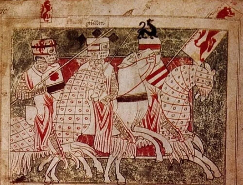 Включи 3 век. Средневековые миниатюры Рыцари. Рыцари на средневековых манускриптах.