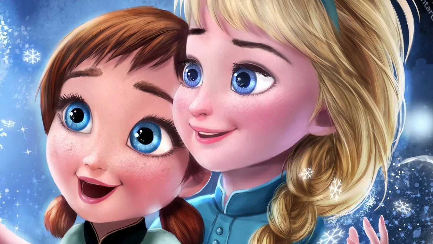 Elsa and Anna. Anna Elsa маленькие.