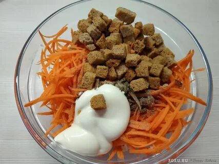 Салат кириешки колбаса морковка