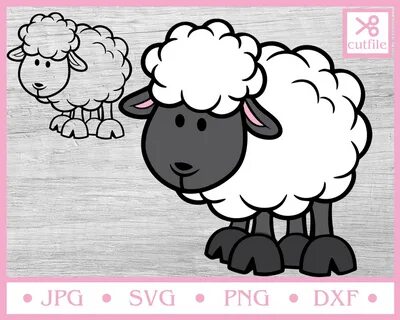 Sheep SVG Lamb Clipart svg files and outline svg Sheep line image 0.