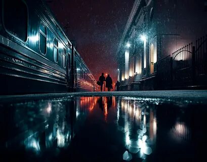Огни уходящего поезда