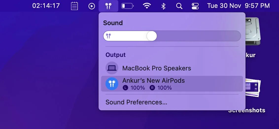 Как проверить заряд airpods. Узнать процент заряда airpods macbook. узнать процент заряда airpods macos ventura.
