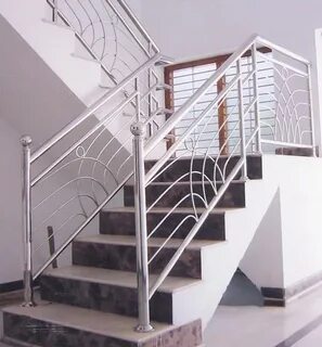 Перила из нержавейки для лестниц фото