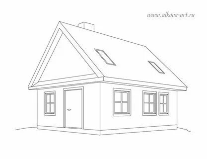 Как нарисовать дом карандашом поэтапно для начинающих