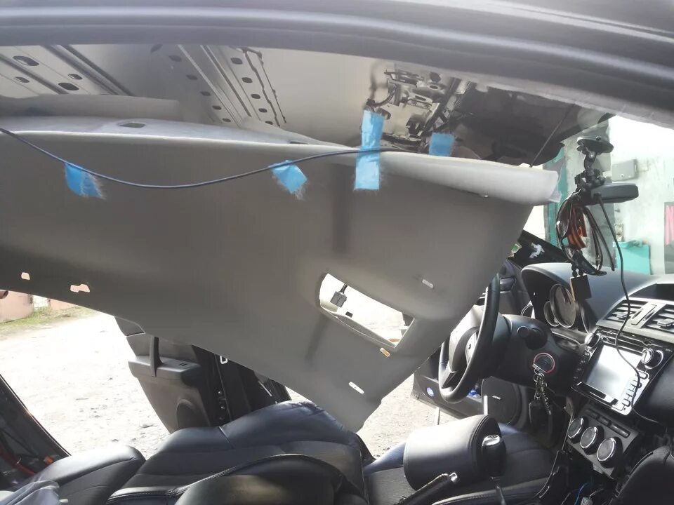 Мазда 6 как снять потолок снятие потолка и шумка (часть3) Mazda 6 (2G) GH, 2 л, 2011 года стайлинг DRIVE